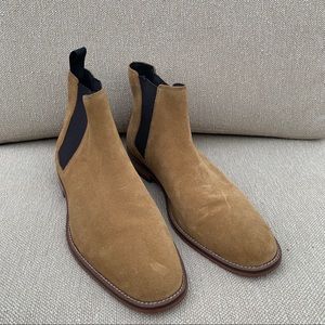 Sandro Men's Suede Chelsea Yellow Tan Boots
